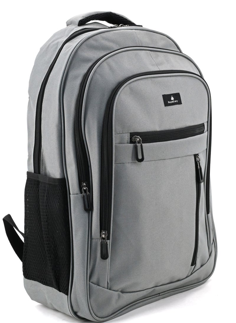 Royal "Royal Carry RC-031 20-Inch Lightweight Laptop Backpack | Water-Resistant Durable Polyester, Large Anti-Theft Laptop Compartment, Ergonomic Straps, Side & Front Pockets for Travel, Work & School – Stylish Unisex Backpack for Men & Women" - Image 4