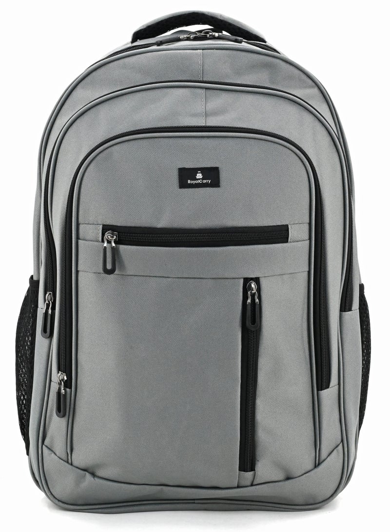 Royal "Royal Carry RC-031 20-Inch Lightweight Laptop Backpack | Water-Resistant Durable Polyester, Large Anti-Theft Laptop Compartment, Ergonomic Straps, Side & Front Pockets for Travel, Work & School – Stylish Unisex Backpack for Men & Women" - Image 2