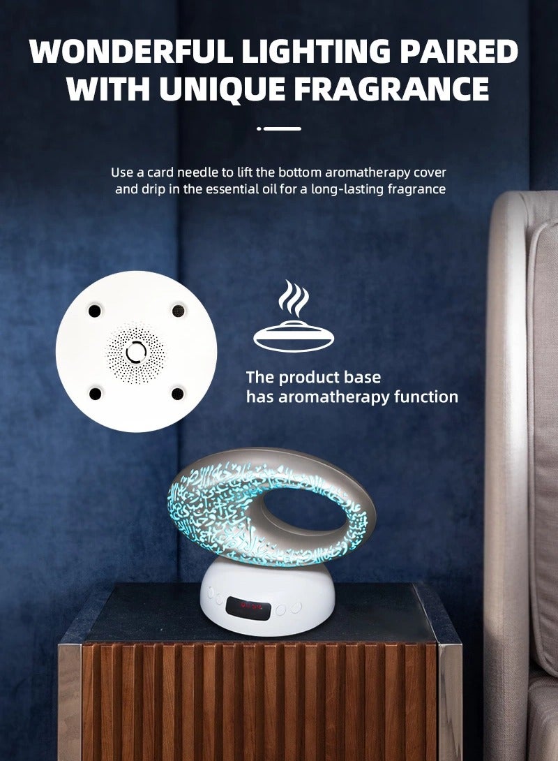 Transform Your Spiritual Experience: Museum of the Future Digital Quran Speaker - Wireless LED, Azan Clock, App Control | Immersive Quranic Verses, Seamless Connectivity for Modern Muslims - Image 4