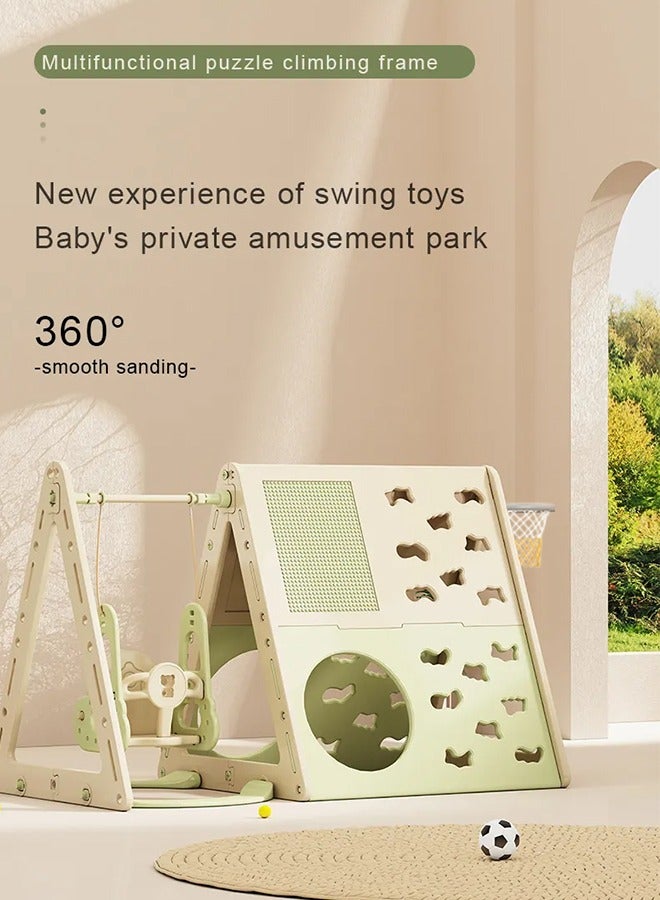 JSAITOYS Climbing Frame Children's Indoor Swing Baby Swing Combination Toy Home Small Park Playhouse For Baby - Image 2