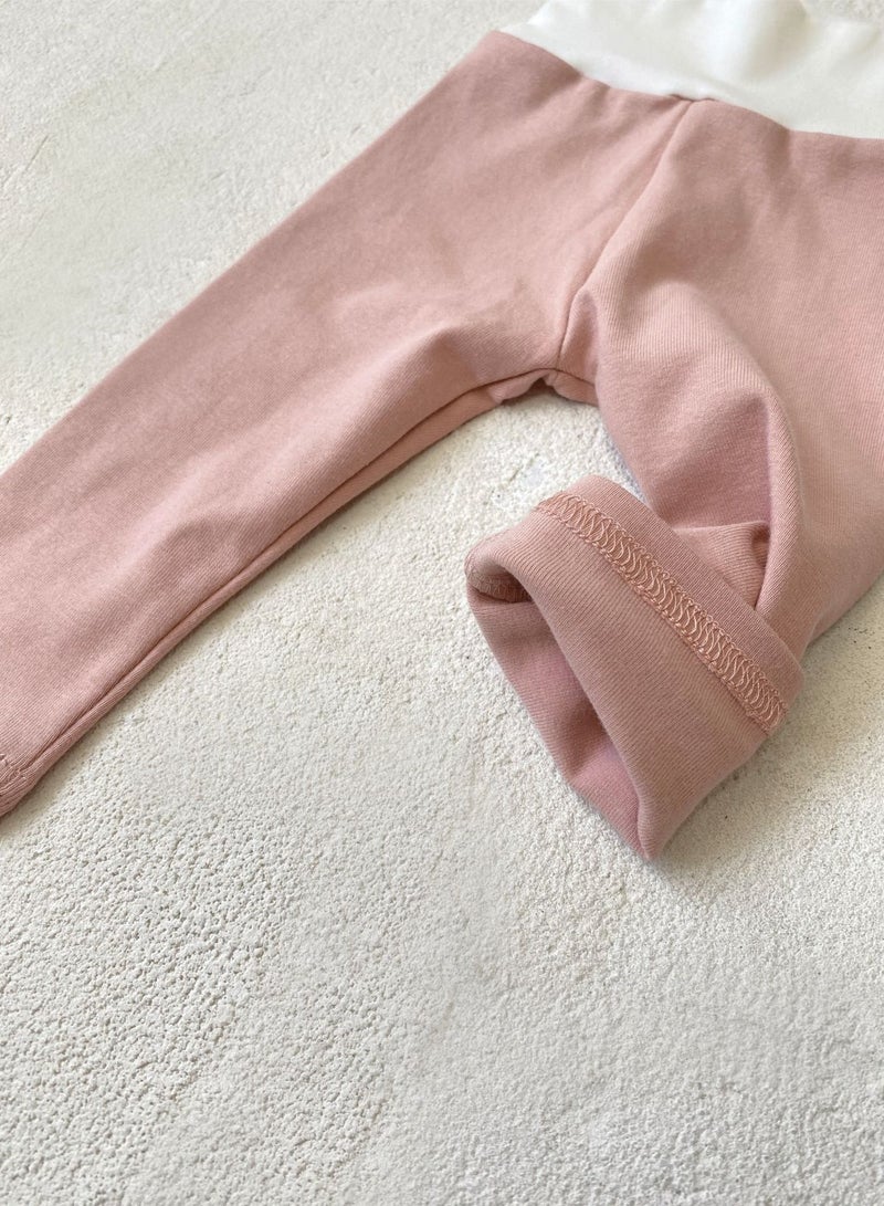 RedMapleTEK Baby Soft And Breathable Cotton Bodysuit + High Waist Pants Set - Image 2