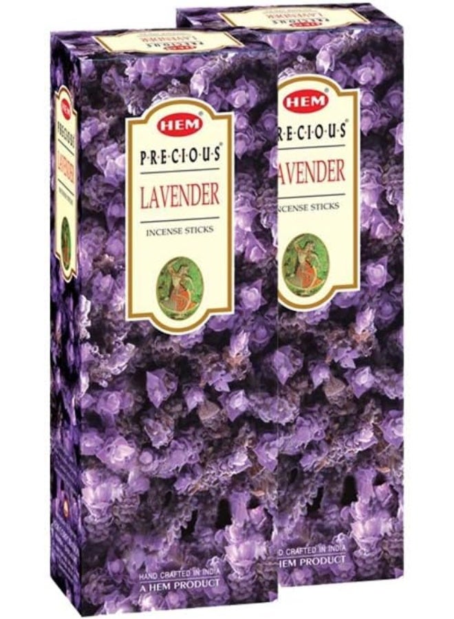 هيم أعواد بخور هيم باللافندر - عبوة من قطعتين بوزن 100 غرام (200 غرام إجمالاً) - عطر يدوم طويلاً للاسترخاء والتأمل وتعطير المنزل. - Image 1