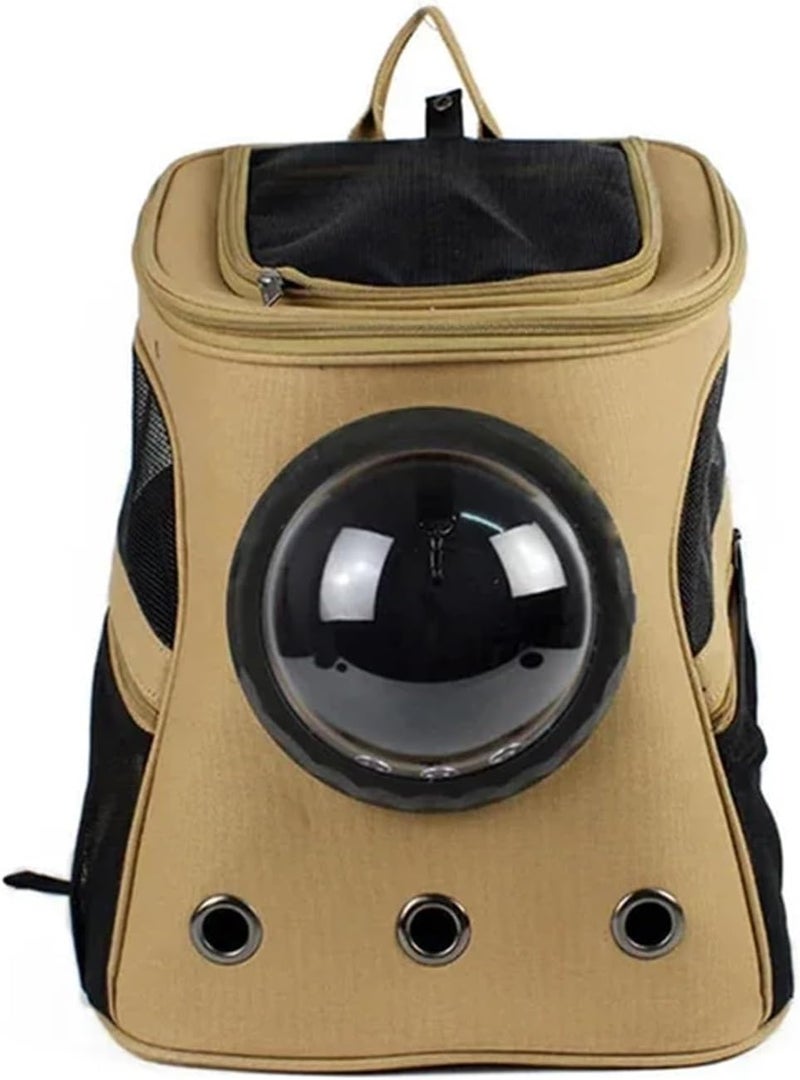 Large Pet Backpack Portable Space Capsule Breathable Window Cat Carrier Dog Bag Pets Products Accessories Travel Bags(Gold) - Image 1