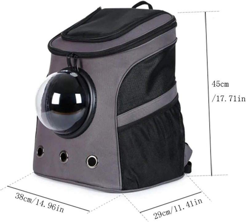Large Pet Backpack Portable Space Capsule Breathable Window Cat Carrier Dog Bag Pets Products Accessories Travel Bags(Gold) - Image 3