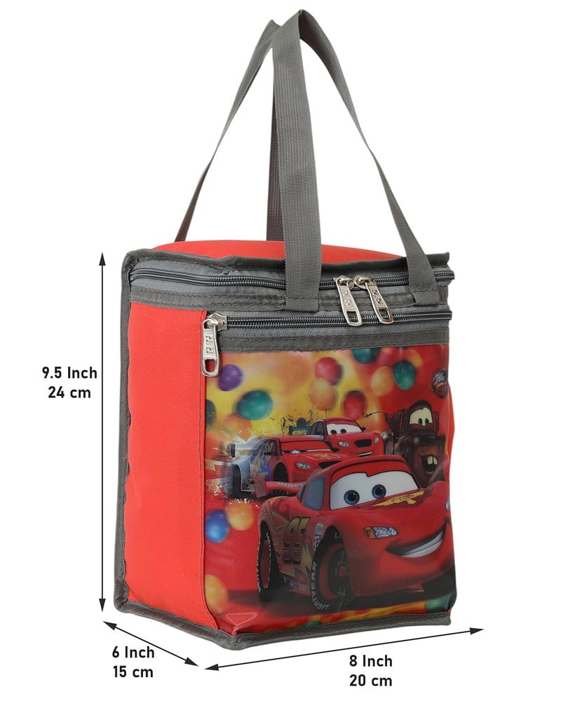 HACKON STAR 10L Lunch Tiffin Bag for School & Picnic for Boys & Girls Waterproof Lunch Bag (Red n) - Image 3
