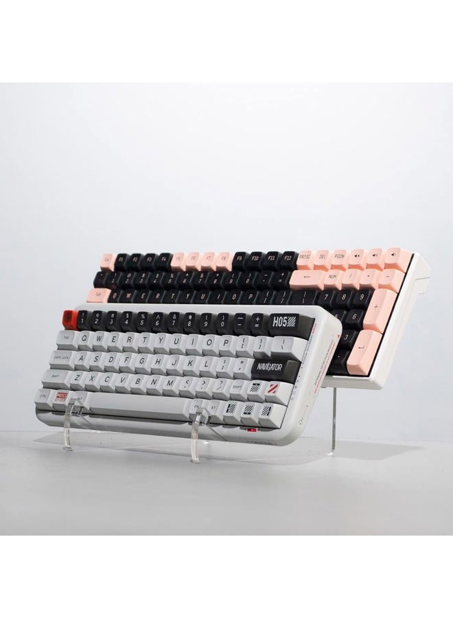 Sumgsn Mechanical Keyboard Storage Stand Display Keyboard Holder White Transparent Acrylic Stand for Two Keyboard - Image 5