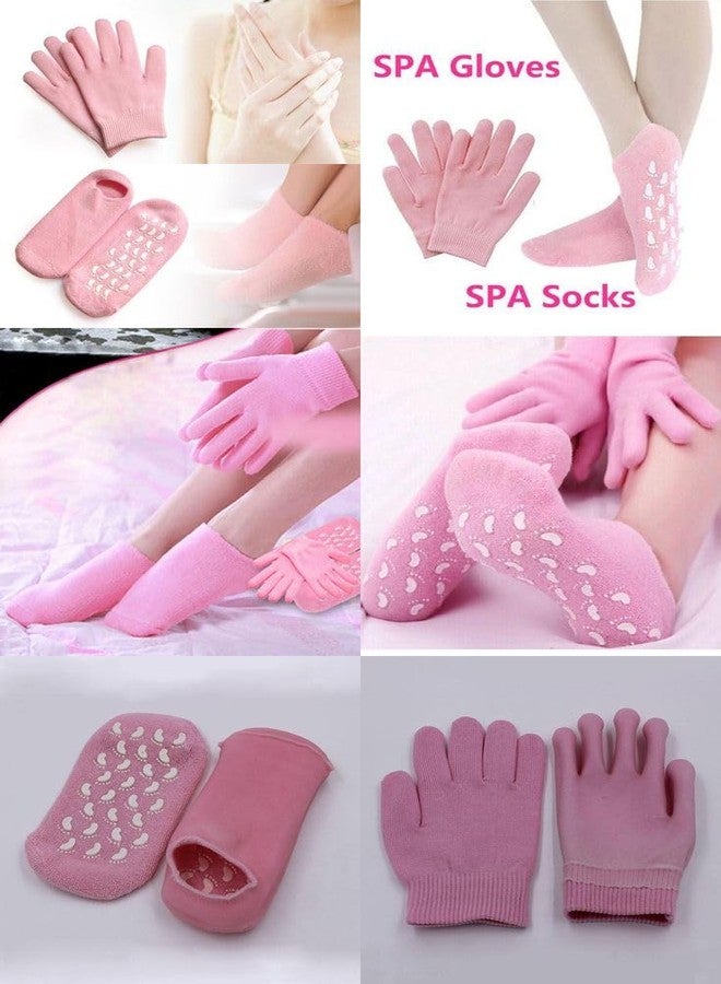 Silverflix 4Pcs Moisturizing Gloves & Socks Set – Hydrating Gel Lined Spa Hand and Foot Care for Dry, Cracked Skin, Reusable Softening & Nourishing Care - Image 2