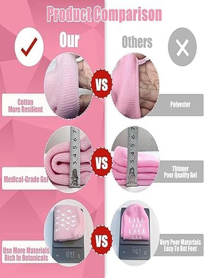 Silverflix 4Pcs Moisturizing Gloves & Socks Set – Hydrating Gel Lined Spa Hand and Foot Care for Dry, Cracked Skin, Reusable Softening & Nourishing Care - Image 5