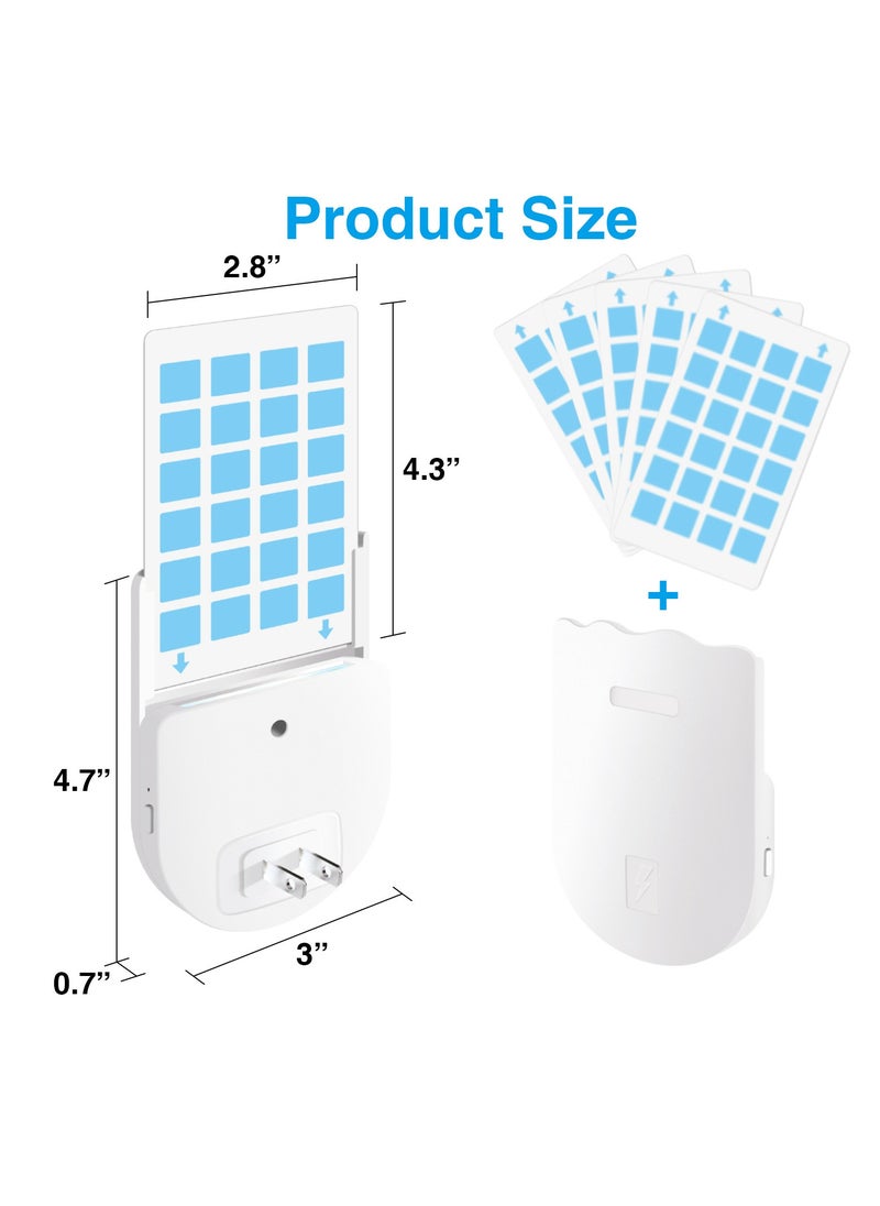 General - Flying Insect Trap, 2 in 1 Indoor Plug-in Fruit Fly Trap, 1 Trap White and 6 Glue Cards, Fruit Fly Traps for Gnat, Moth, Mosquito, Suitable for Every Part of The Home - Image 1