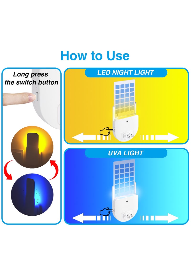 General - Flying Insect Trap, 2 in 1 Indoor Plug-in Fruit Fly Trap, 1 Trap White and 6 Glue Cards, Fruit Fly Traps for Gnat, Moth, Mosquito, Suitable for Every Part of The Home - Image 1