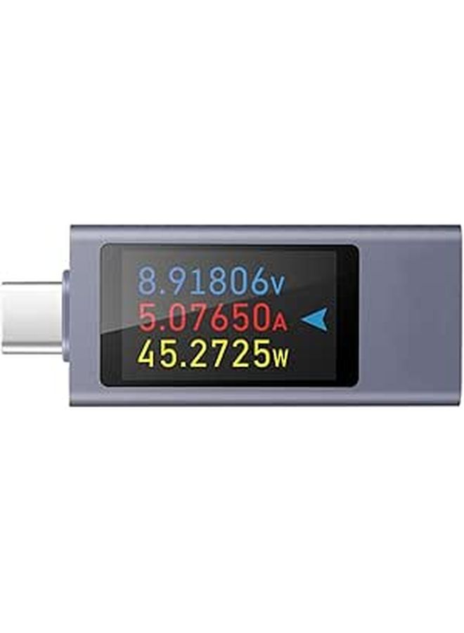 240W USB C Tester Meter with 1.06 Inch TFT Display CNC Aluminum Housing Bidirectional Power Measurement - Image 1