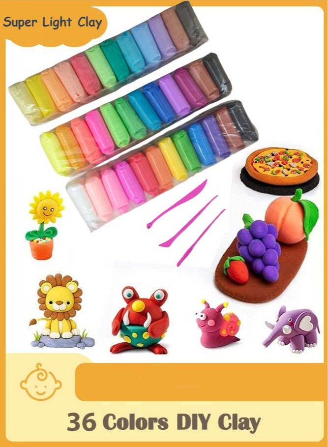 36 Different Colors DIY Plasticine for Kids Education, Super Light Modelling Clay Interactive Toy  - Image 1