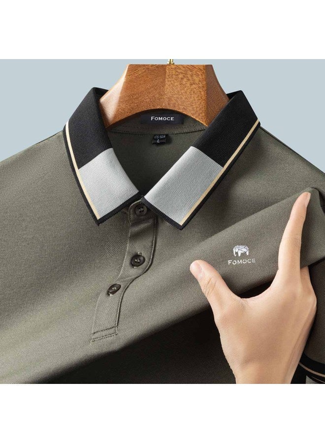 Fomoce comfortable Short-sleeve Polo Shirt For Men - Soft & Breathable For Spring/summer - Image 3