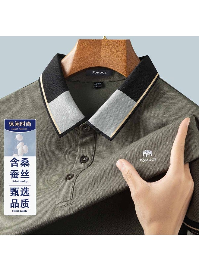 Fomoce comfortable Short-sleeve Polo Shirt For Men - Soft & Breathable For Spring/summer - Image 2