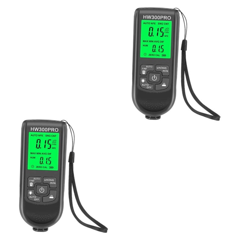2pcs Magnetic Non Magnetic Coating Thickness Gauge for Automotive Paint Measurement Vehicle Inspection - Image 2