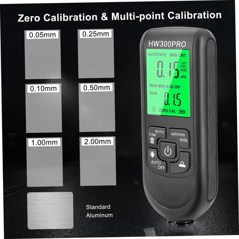 2pcs Magnetic Non Magnetic Coating Thickness Gauge for Automotive Paint Measurement Vehicle Inspection - Image 4