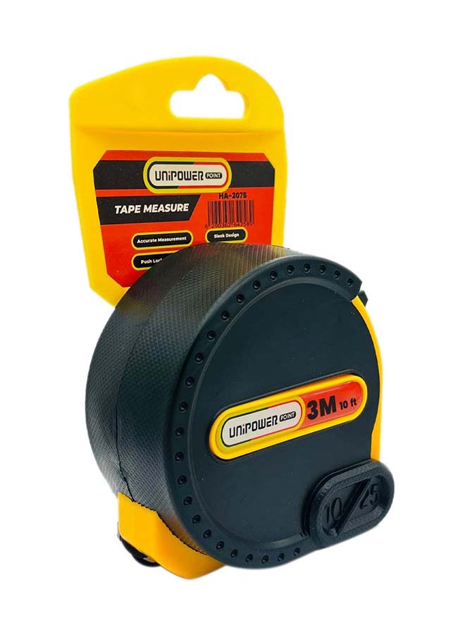KADRIS Heavy Duty Auto Lock Steel Measure Tape HA-1748, 3 meter Retractable Self Lock Measuring Tape, Easy to Read Measurement in Inch Feet Meters CMS & MMS  - Image 2