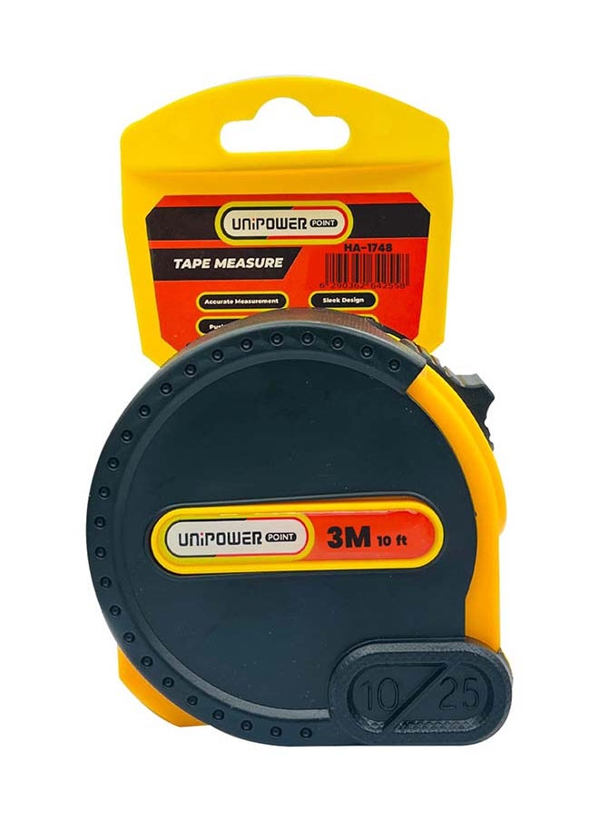 KADRIS Heavy Duty Auto Lock Steel Measure Tape HA-1748, 3 meter Retractable Self Lock Measuring Tape, Easy to Read Measurement in Inch Feet Meters CMS & MMS  - Image 1