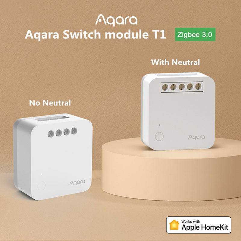 وحدة مفاتيح تبديل أحادية الاتجاه Aqara T1 (مُتحكم ريلاي لاسلكي) مع تقنية Zigbee 3.0 مع أو بدون موصل محايد - منبهات منزل ذكي ورصد طاقة - Image 4