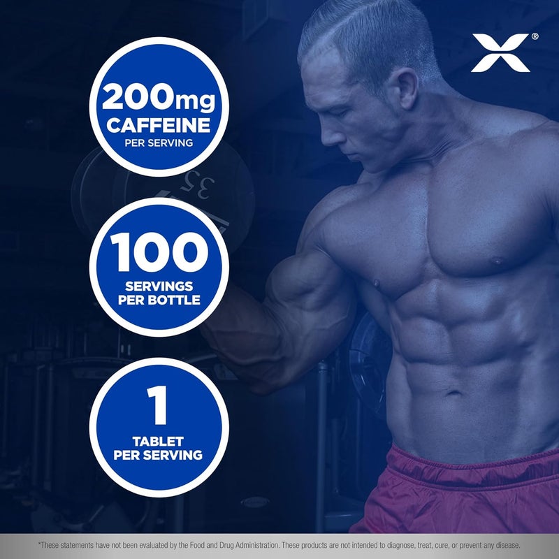 AllMax Nutrition حبوب الكافيين من ALLMAX للتغذية طاقة مستدامة قبل التمرين تركيز ذهني امتصاص سريع نباتي 200 ملغ 100 قرص - Image 4
