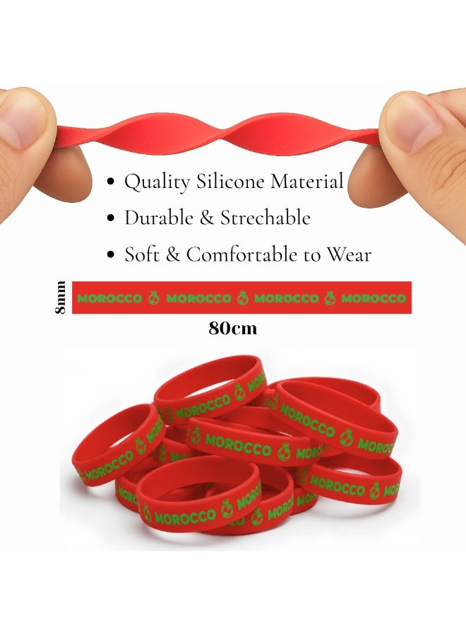 PRINTSHOP4ME Morocco Soccer Sports Combo Pack | Set of 4 | Flag, Scarf, Cap and Silicone Wristband | Adult Unisex Football Match Wear - Image 3
