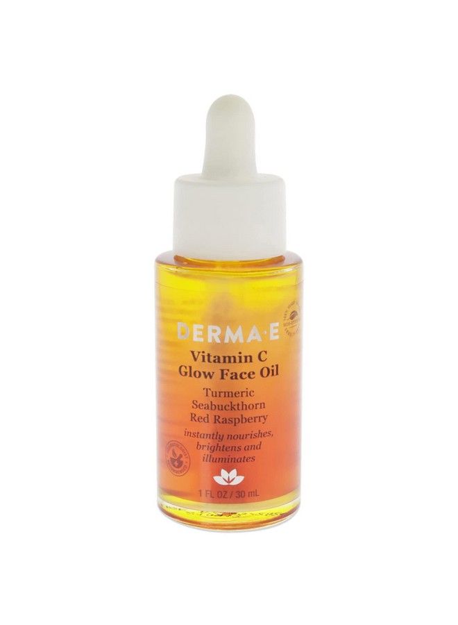 derma-e Vitamin C Glow Face Oil Facial Oil Instantly Nourishes Brightens And Illuminates For A Radiant Glow Extreme Glow Oil For Face With Turmeric Seabuckthorn And Red Raspberry 1 Fl Oz - Image 5
