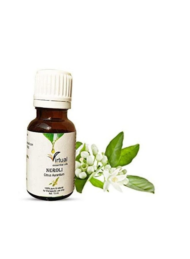 Virtual زيت النيرولي الأساسي النقي 100% لمكافحة الشيخوخة وحب الشباب والبشرة الجافة والتجاعيد زيت أساسي غير مخفف من الدرجة العلاجية والعطرية (15 مل) - Image 1