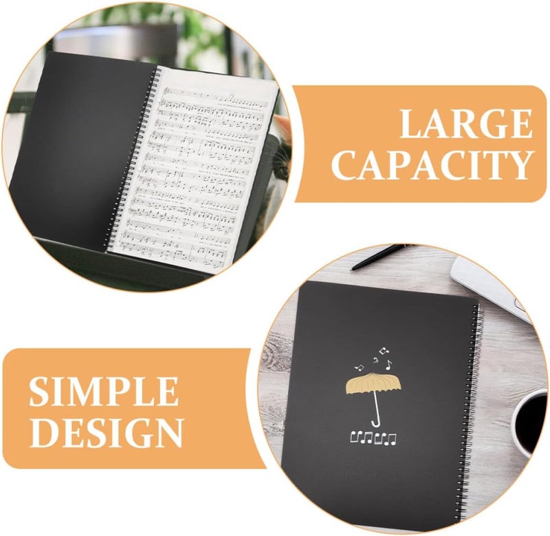 Ciieeo A4 Music Sheet File Folder 50 Plastic Sleeves Binder for Sheet Music Storage and Organization Suitable for Students - Image 4
