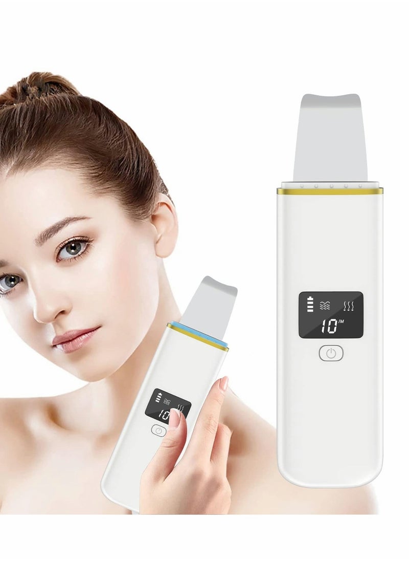 Y&D Ultrasonic Skin Scrubber, Electric Face Spatula Care Tool with 4 Modes, Blackhead Removal Pores Cleaner Facial Scrubber Spatula, Comedones Extractor for Deep Cleaning  - Image 1
