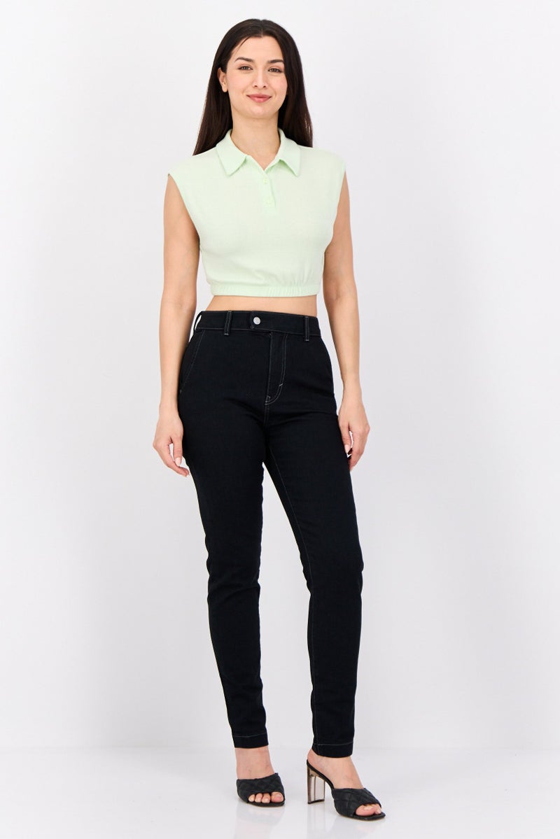 ESPRIT جينز نسائي ضيق بسيط قابل للتمدد، أسود - Image 3