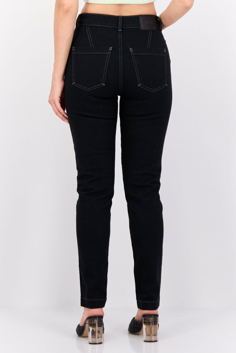 ESPRIT جينز نسائي ضيق بسيط قابل للتمدد، أسود - Image 4