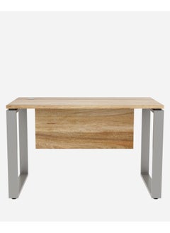 RIGID Steel Single Seater Workstation Desk with Wooden Top Grey 75x120x60cm  - Image 2