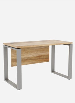 RIGID Steel Single Seater Workstation Desk with Wooden Top Grey 75x120x60cm  - Image 3