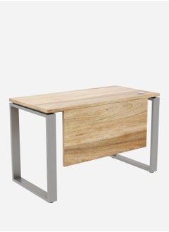 RIGID Steel Single Seater Workstation Desk with Wooden Top Grey 75x120x60cm  - Image 4