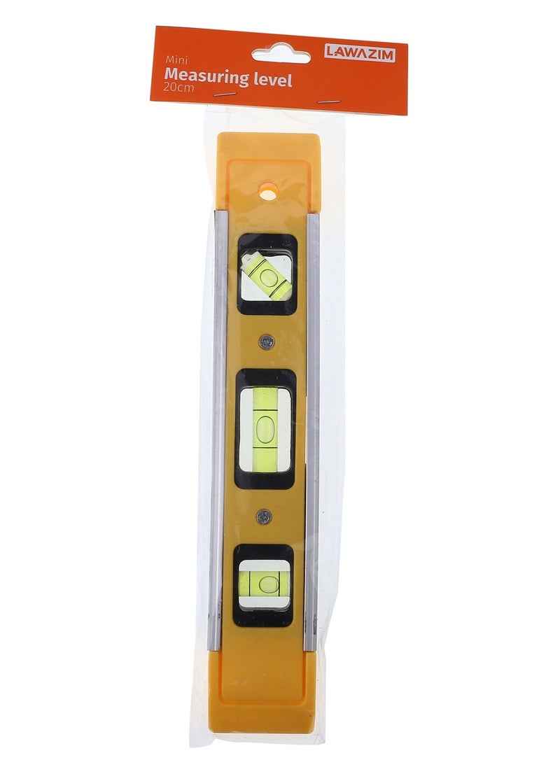 LAWAZIM Mini Measuring Level Shock Resistant Pocket Bubble Level Tool for Measuring| Yellow  - Image 3