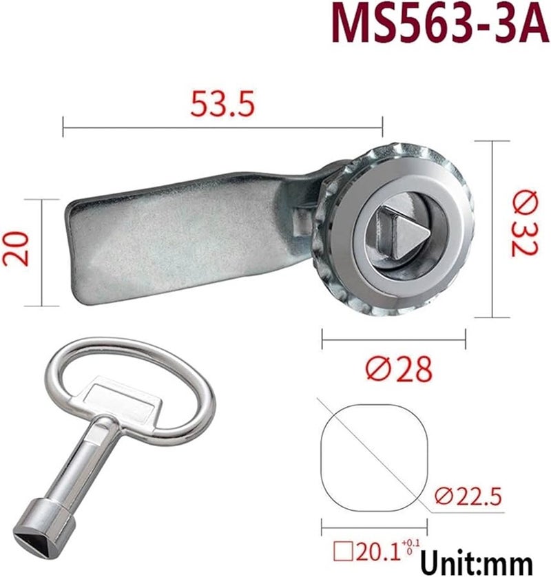 MS563 Cabinet Cam Lock for Train Car Truck Plane Metal Steel Light Box Industrial Accessories 1 Piece - Image 3