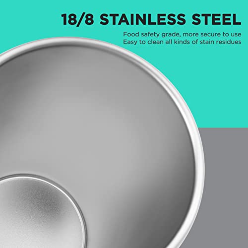 HAUSHOF Pint Cup, 20 oz Stainless Steel Cups, Stackable Metal Drinking Cups, Stacking Beer Pint Cups for Home, Party, Camping, Outdoor, Unbreakable, 4 Pack - Image 4