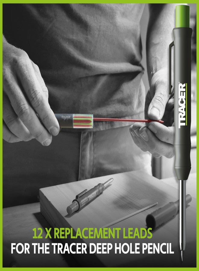 Tracer Deep Hole Pencil Alternative Leads Set - 12 x 2.8mm High-Visibility Coloured Leads: 6 Red, 6 White - Image 3