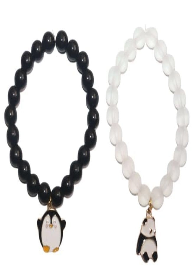 BEAUTIVIA Panda Gift Panda Bracelet There Was A Girl Who Really Loved Pandas Panda Lover-Gift Panda Jewelry (pack Of 2) - Image 1