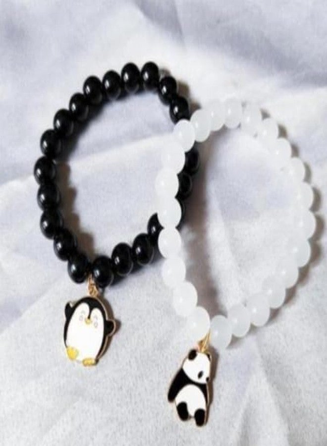 BEAUTIVIA Panda Gift Panda Bracelet There Was A Girl Who Really Loved Pandas Panda Lover-Gift Panda Jewelry (pack Of 2) - Image 5