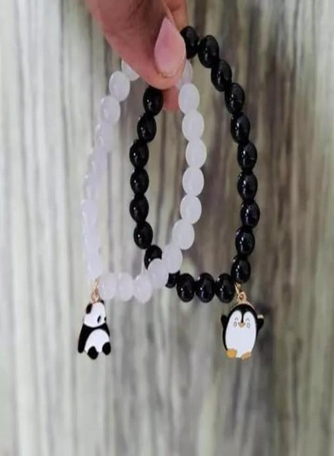 BEAUTIVIA Panda Gift Panda Bracelet There Was A Girl Who Really Loved Pandas Panda Lover-Gift Panda Jewelry (pack Of 2) - Image 4