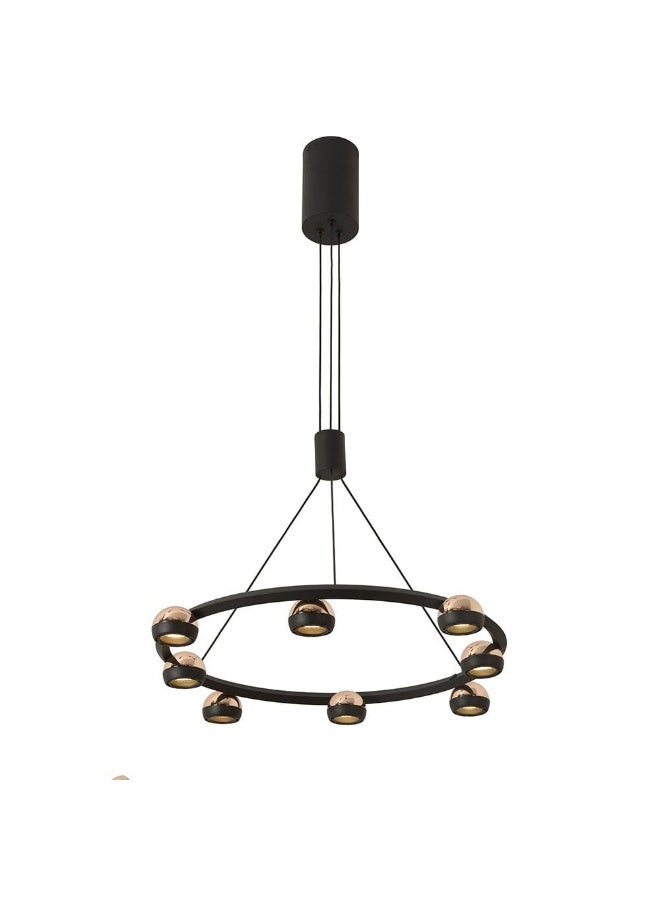 DANUBE HOME Serena Chandelier Iron+Alu D62 Xh15X W62 Led Black  - Image 1