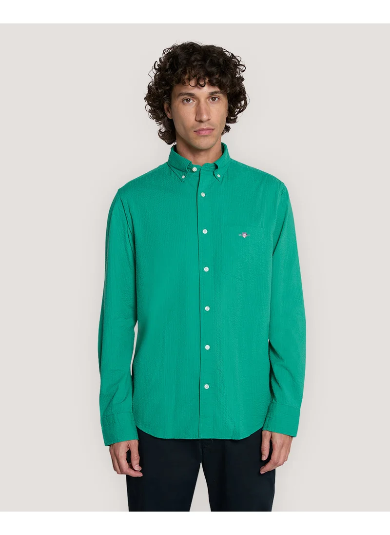 GANT Gant Reg Solid Seersucker Shirt