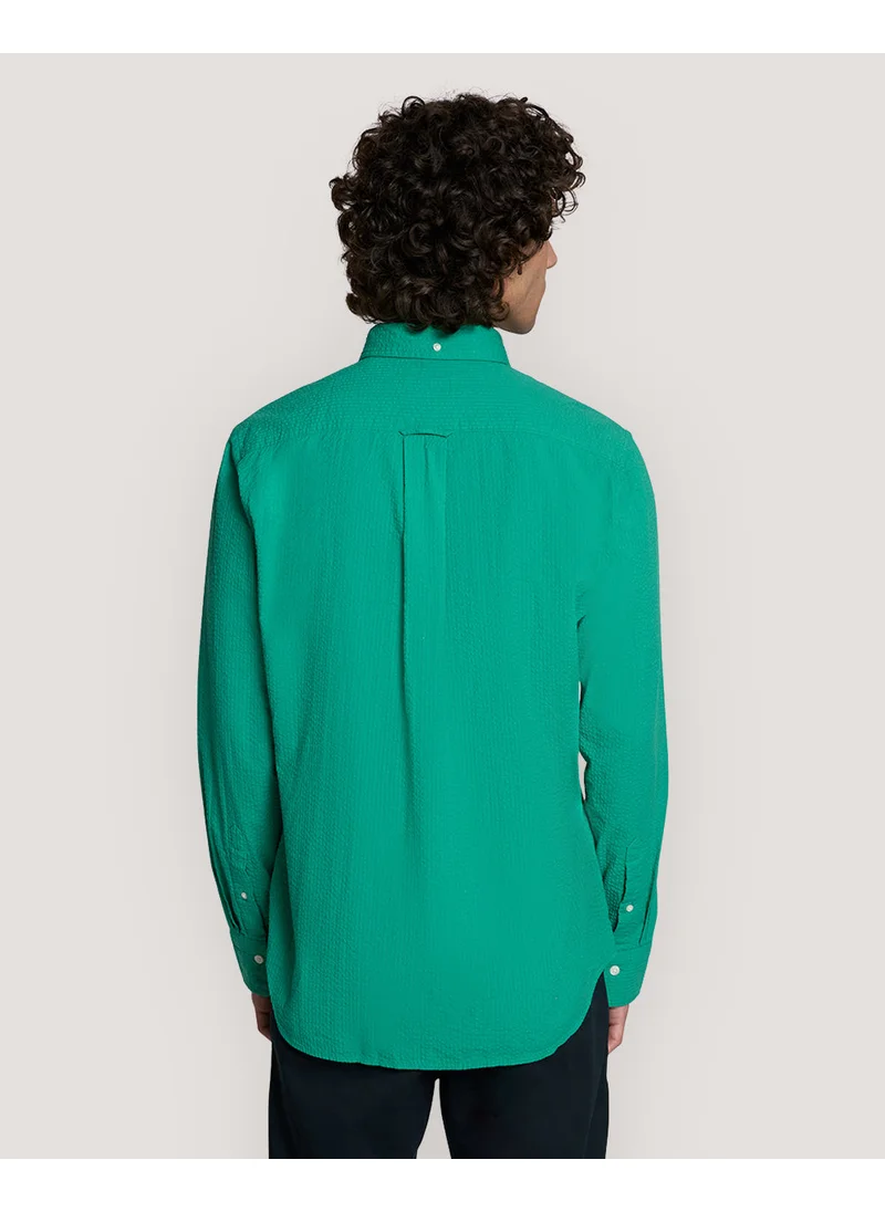 GANT Gant Reg Solid Seersucker Shirt