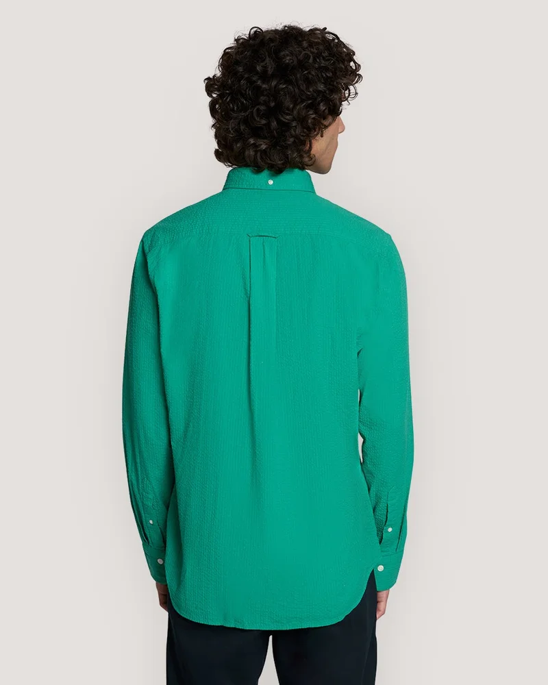 GANT Gant Reg Solid Seersucker Shirt