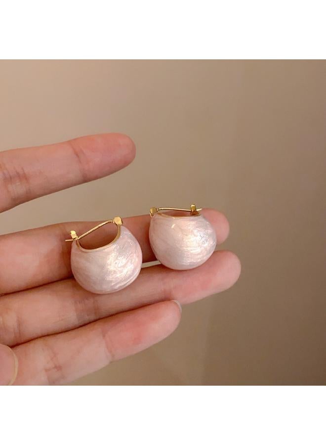 Silver Needle South Korea Diamond Opal Flower Earrings Fresh Design Pink Earrings Fashion Sweet Earrings 