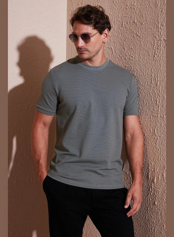 Buratti  Buratti Stretch Cotton Slim Fit Crew Neck T Shirt Men's T-Shirt 5902639 for Men | Best Price UAE