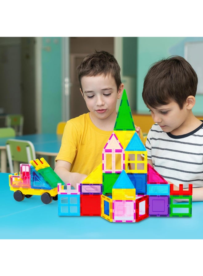 PicassoTiles Picasso Magnetic Tiles Car Base with Carry Bag 101pieces - Image 2