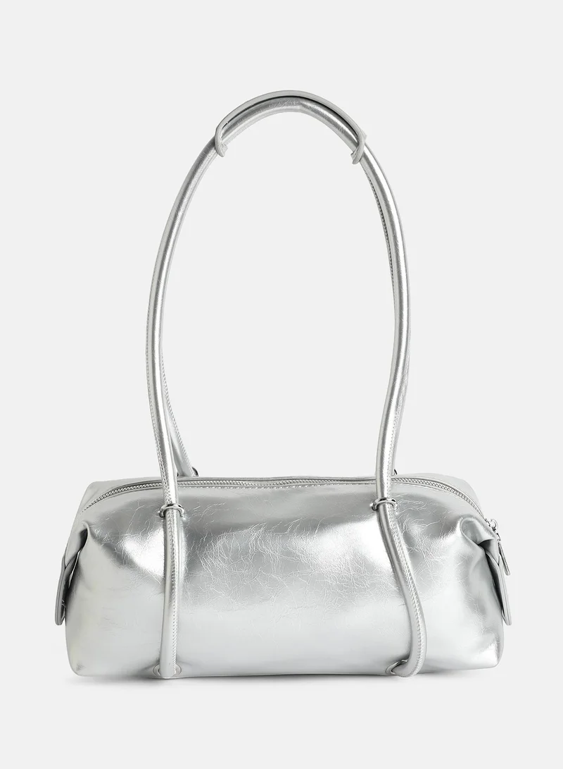 Haute Sauce Solid Zip Lock Regular Vegan Leather Hand Bag For Women