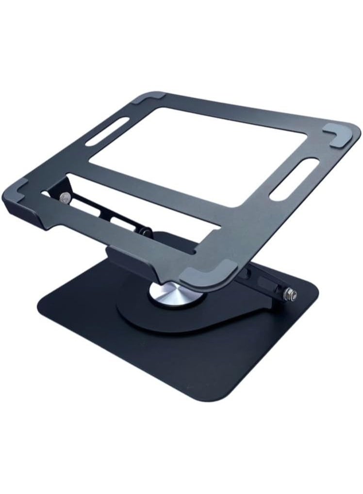 360° Rotatable Laptop Stand – Height Adjustable & Ergonomic, Portable Desk Stand for Laptops up to 17", Black - Image 1